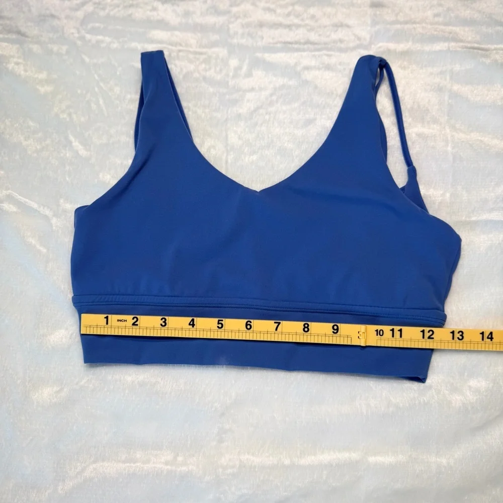 Buffbunny Collection Medium Blue Strappy Back Sports Bra - Picture 6 of 8